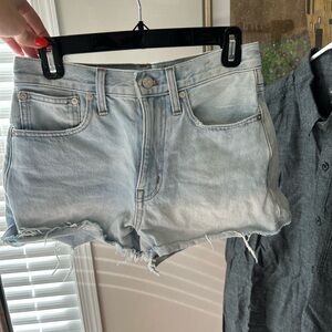Madewell Faded Blue Jean Shorts